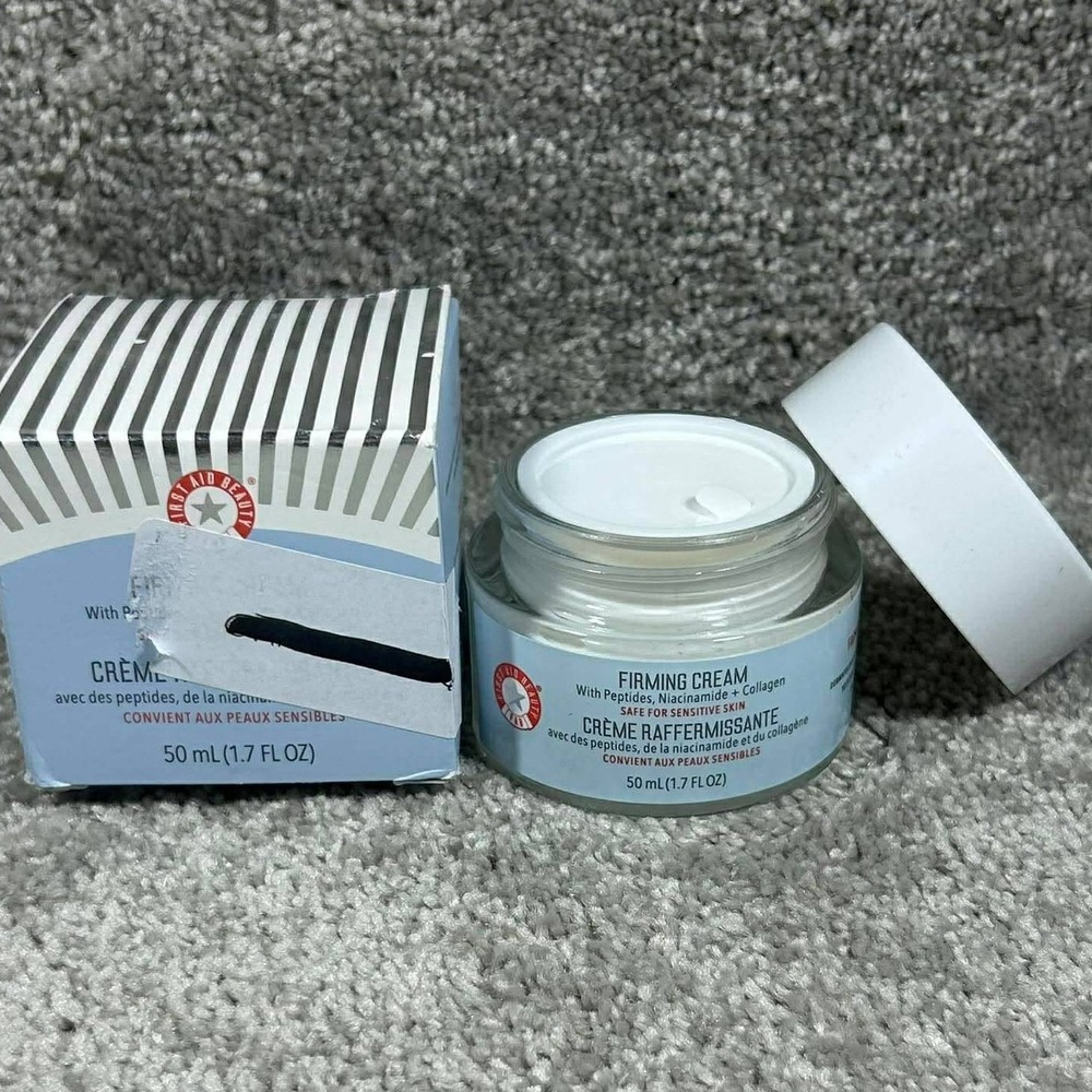First Aid Beauty Firming Cream Blue Peptides Niacinamide Collagen Unisex 1.7oz